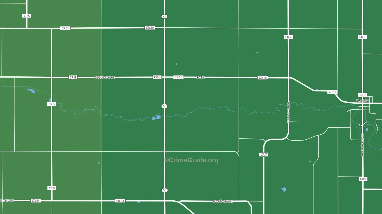 Eden, MN Map of Vandalism Rates