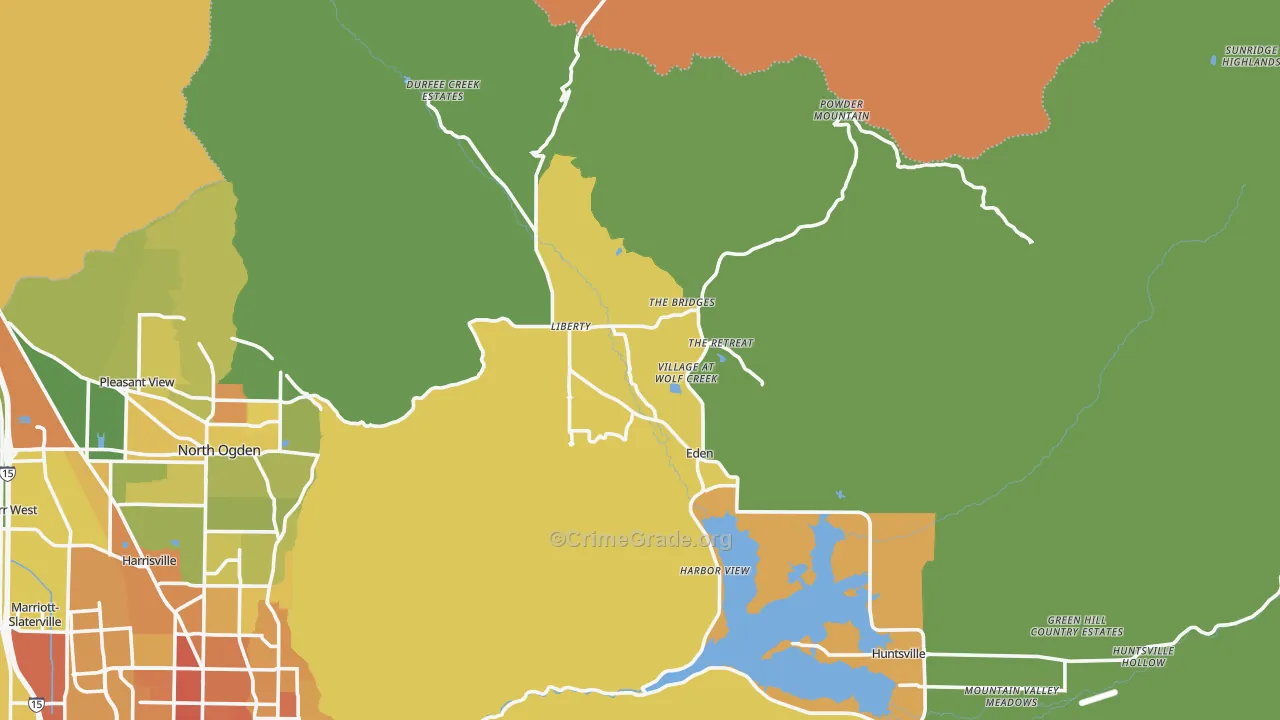 Eden, UT Map of Vandalism Rates