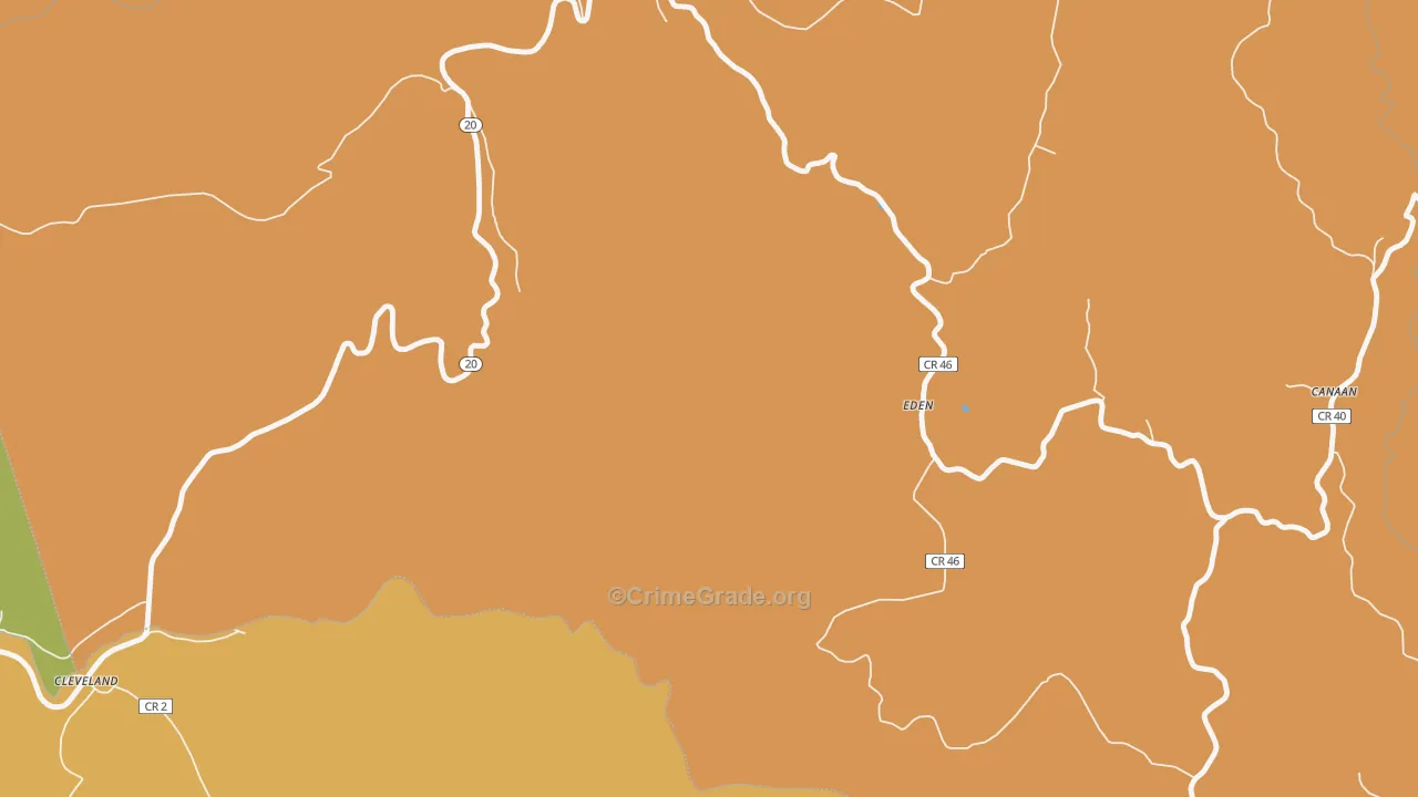 Eden, WV Map of Vandalism Rates