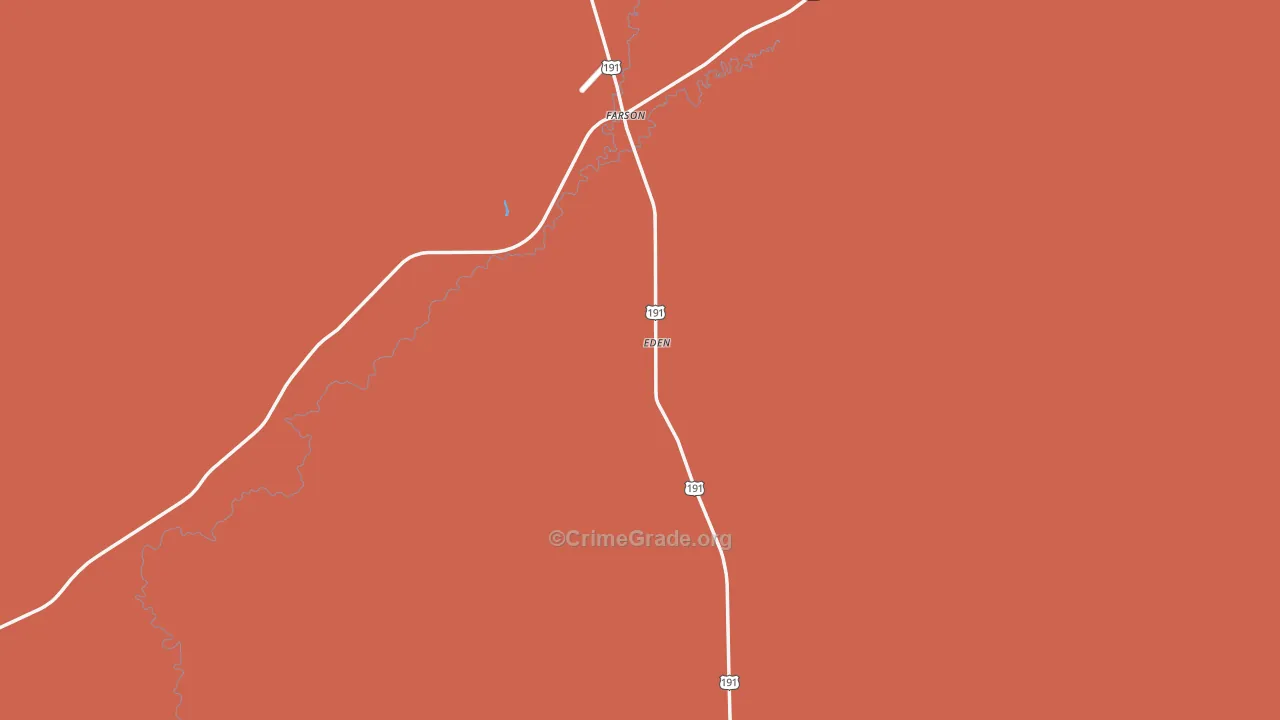 Eden, WY Map of Vandalism Rates