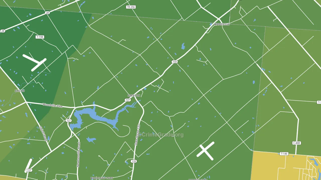 Edenton, OH Map of Vandalism Rates