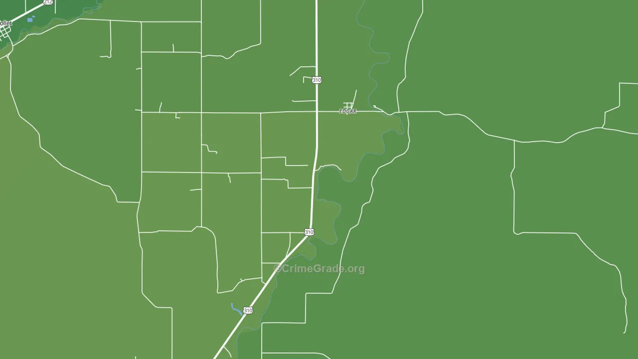 Edgar, MT Map of Vandalism Rates