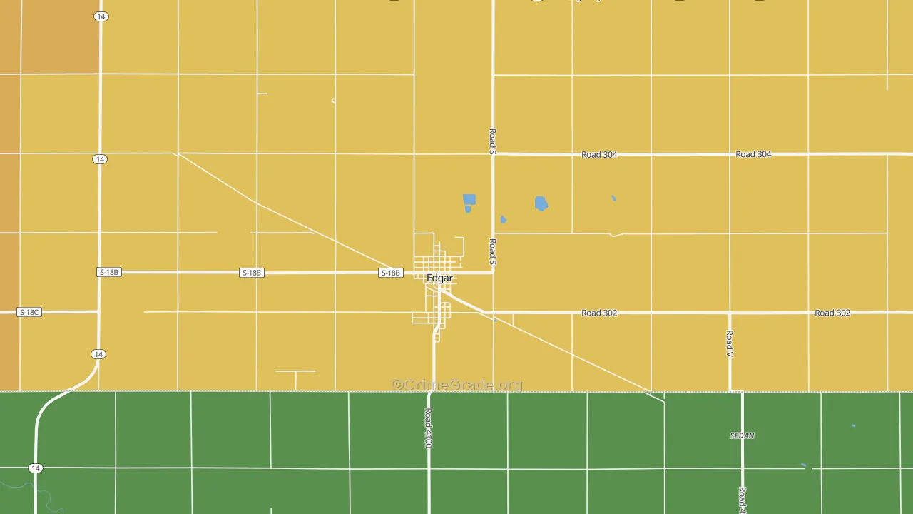 Edgar, NE Map of Vandalism Rates