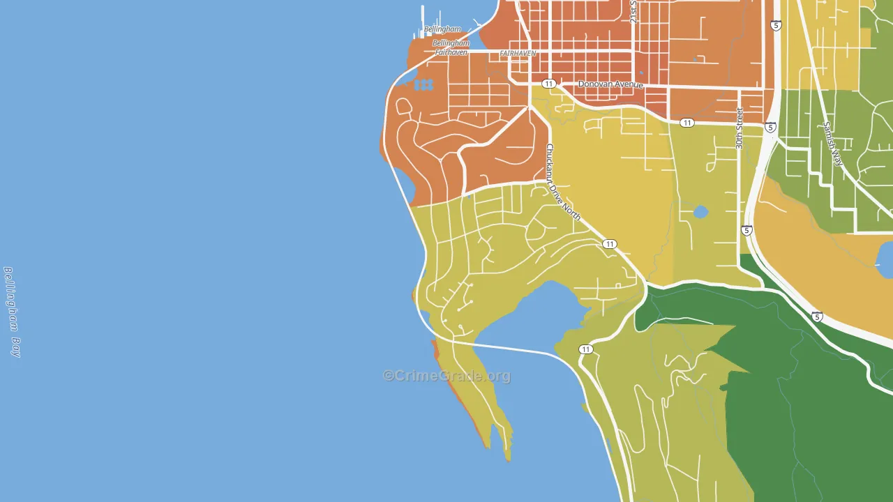 Edgemoor, WA Map of Vandalism Rates