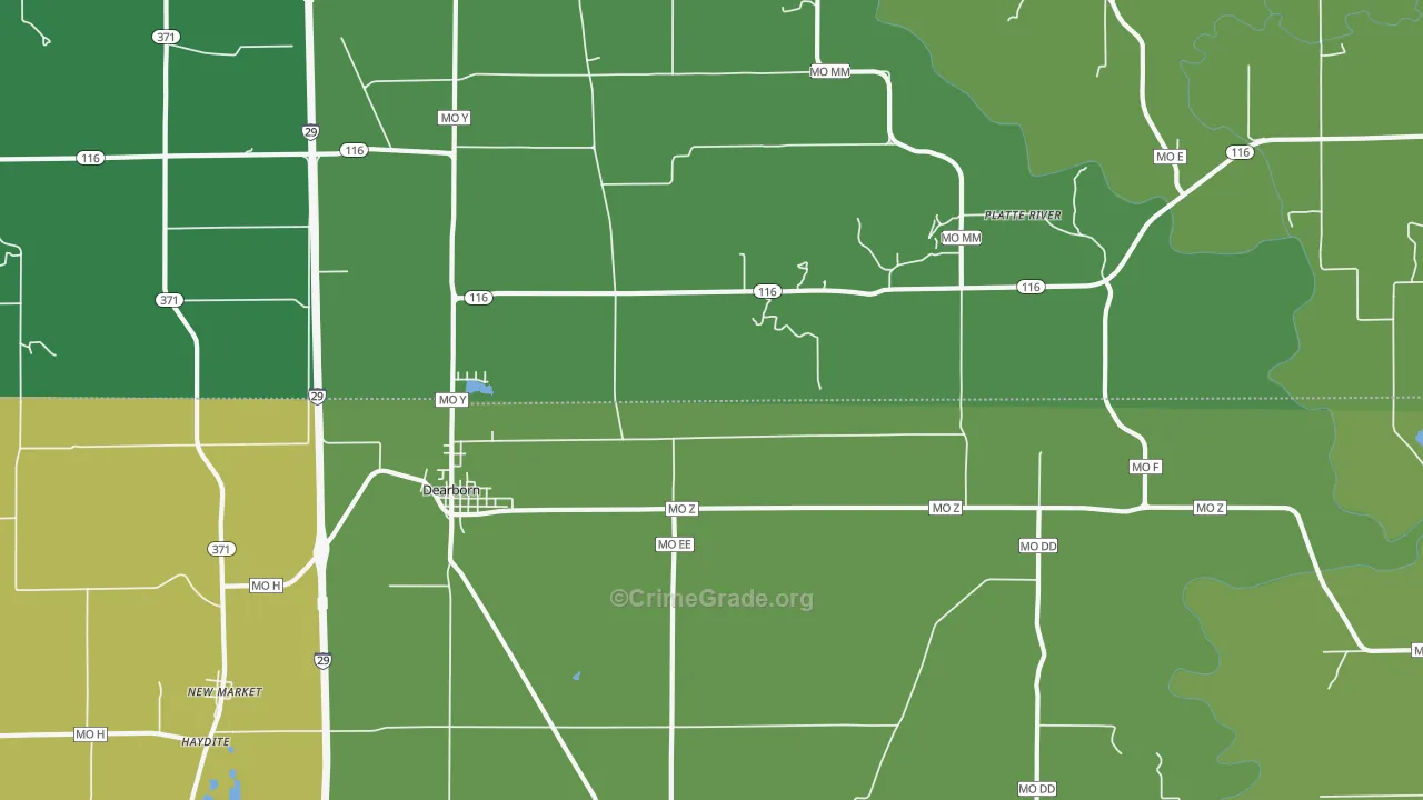 Edgerton Junction, MO Map of Vandalism Rates