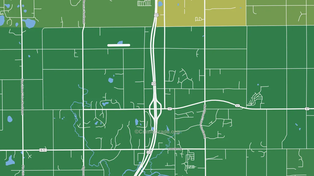 Edgerton, MI Map of Vandalism Rates