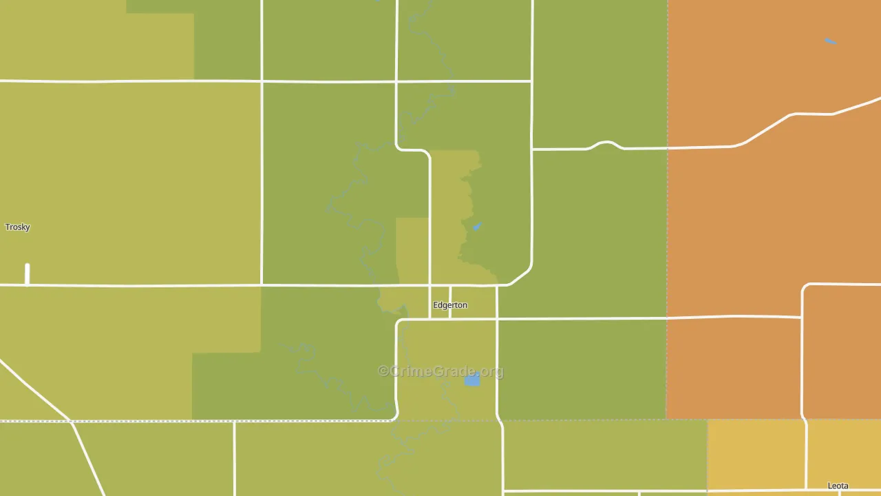 Edgerton, MN Map of Vandalism Rates
