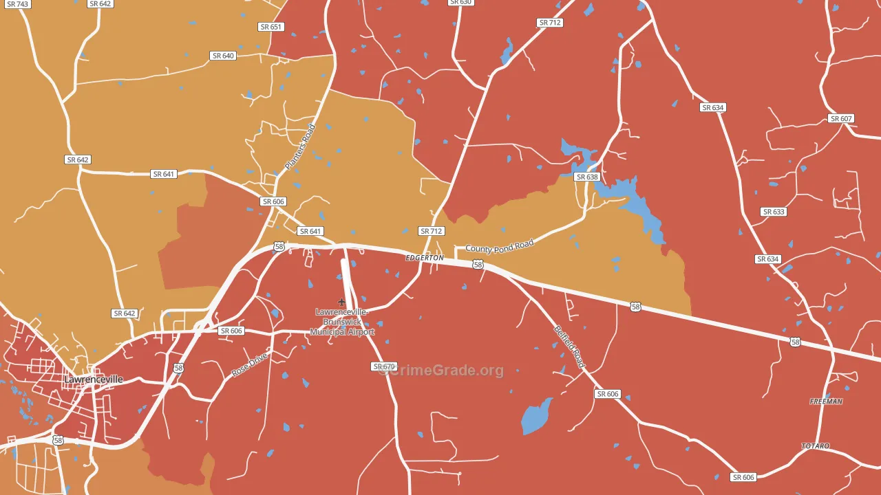 Edgerton, VA Map of Vandalism Rates