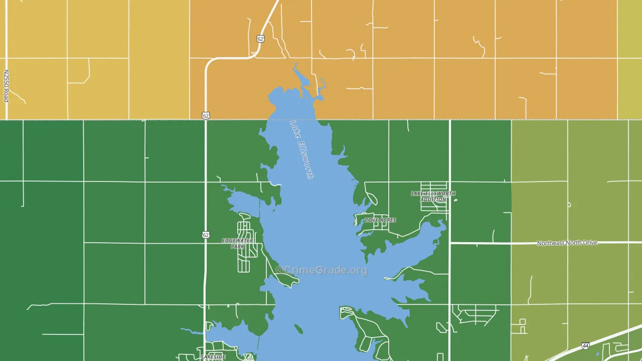 Edgewater Park, OK Map of Vandalism Rates