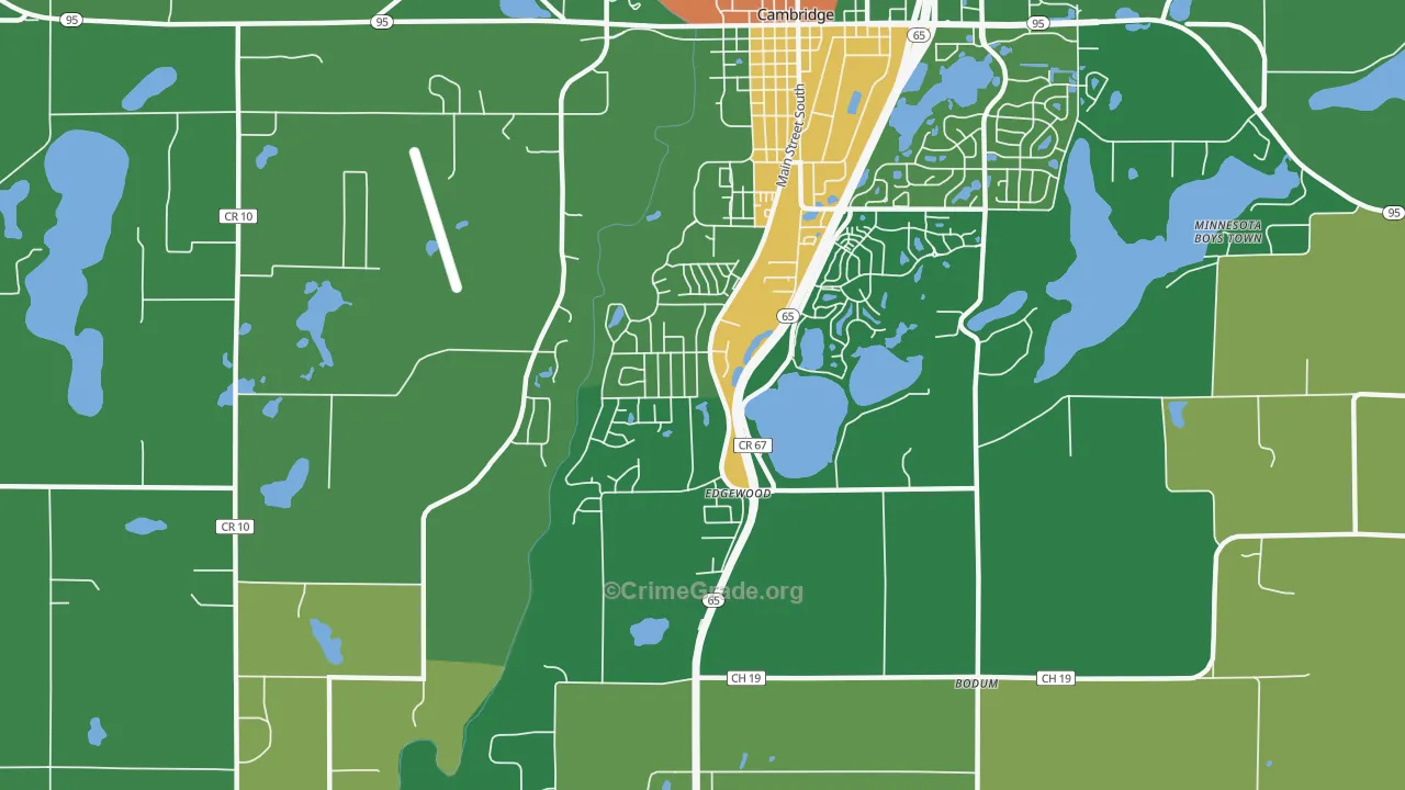 Edgewood, MN Map of Vandalism Rates