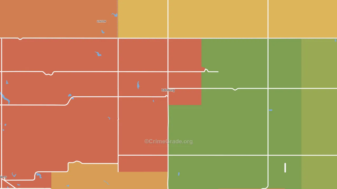 Edinburg, ND Map of Vandalism Rates