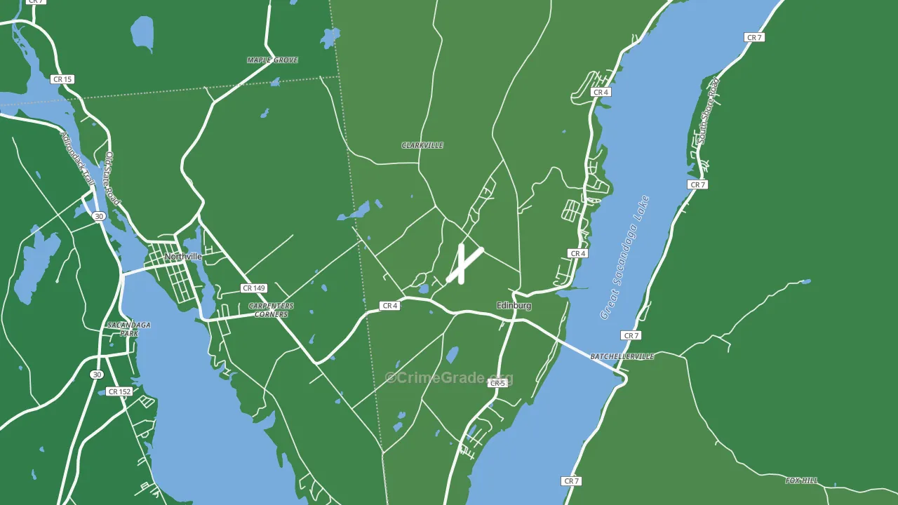 Edinburg, NY Map of Vandalism Rates