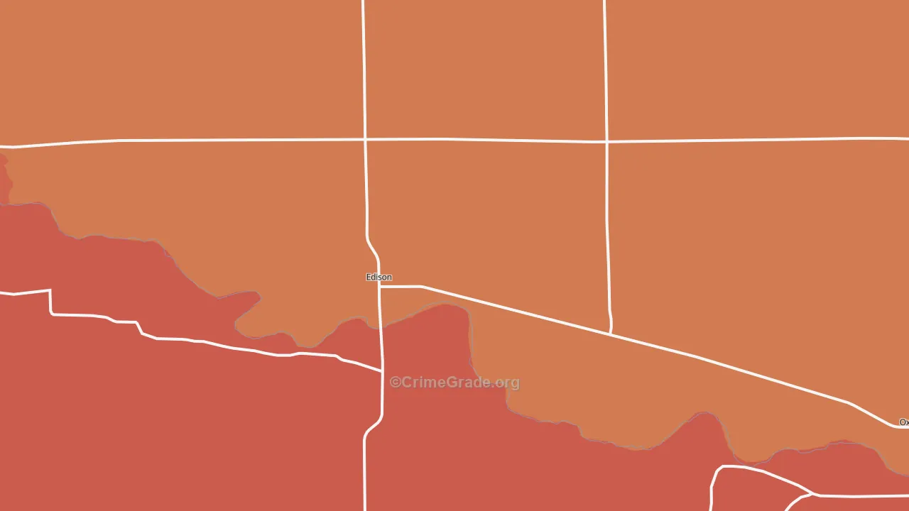 Edison, NE Map of Vandalism Rates