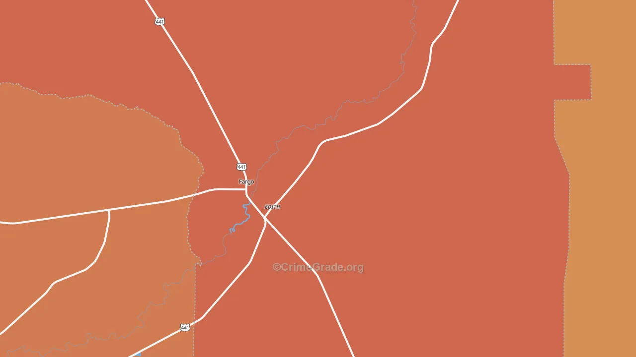 Edith, GA Map of Vandalism Rates