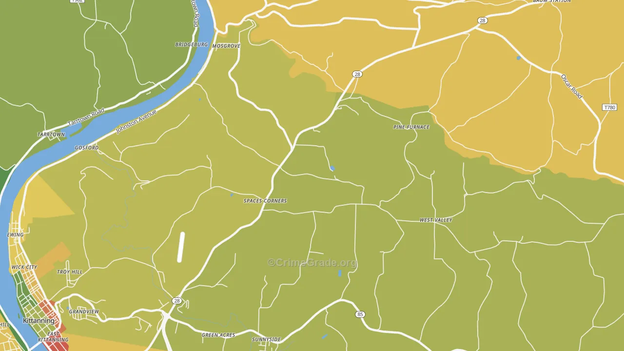 Edmon, PA Map of Vandalism Rates