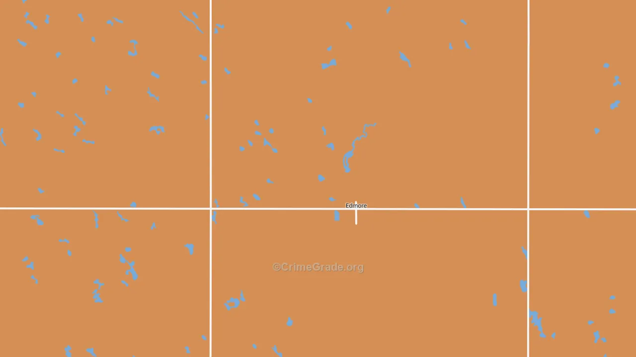Edmore, ND Map of Vandalism Rates