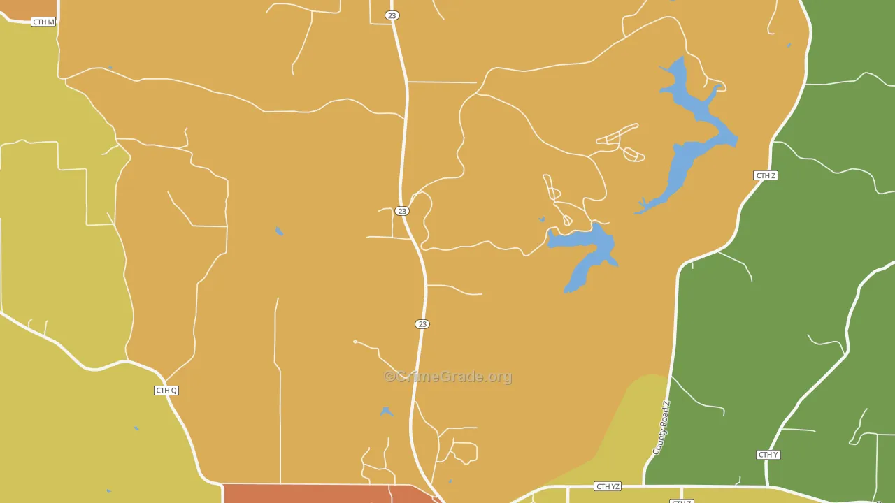 Edmund, WI Map of Vandalism Rates