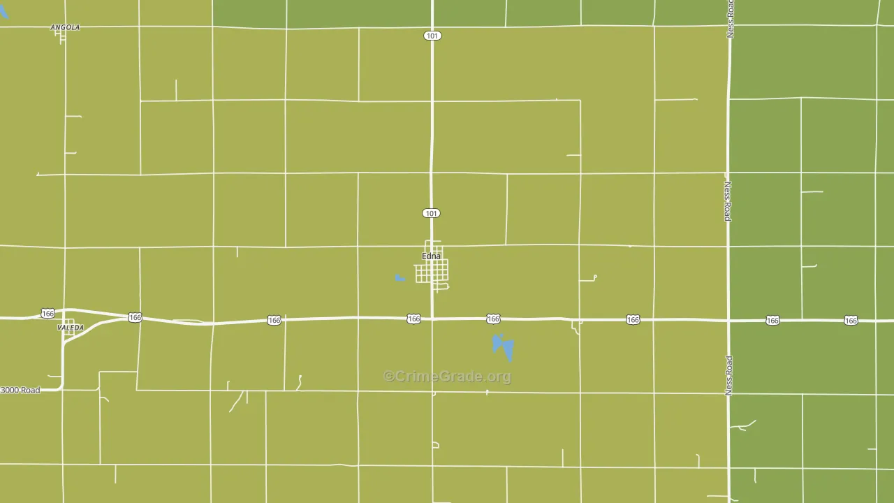 Edna, KS Map of Vandalism Rates