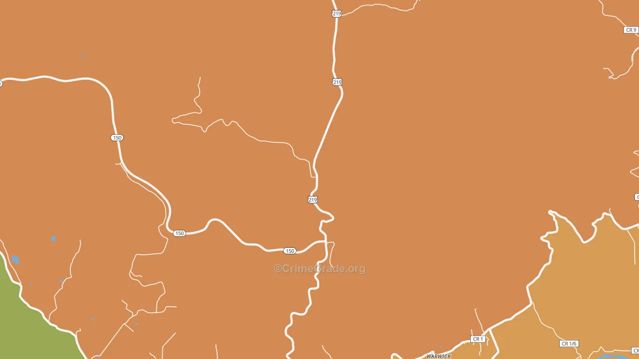 Edray, WV Map of Vandalism Rates