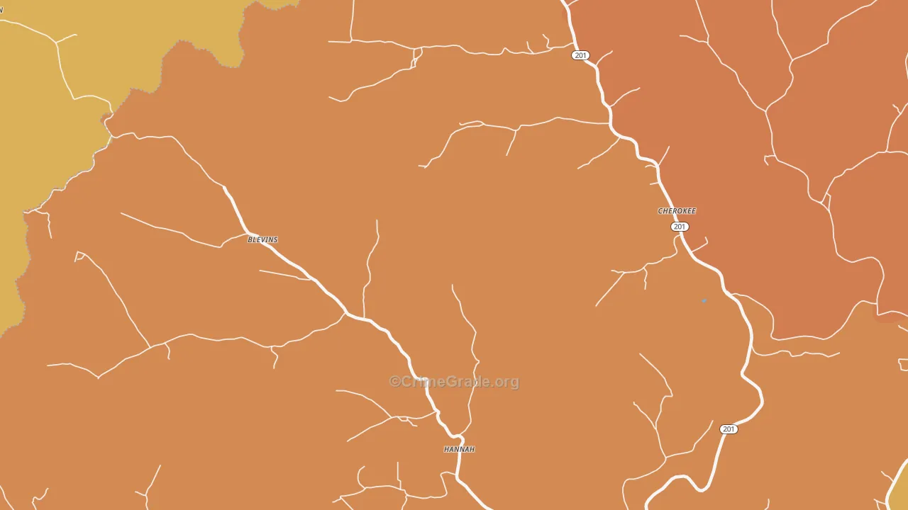 Edsel, KY Map of Vandalism Rates