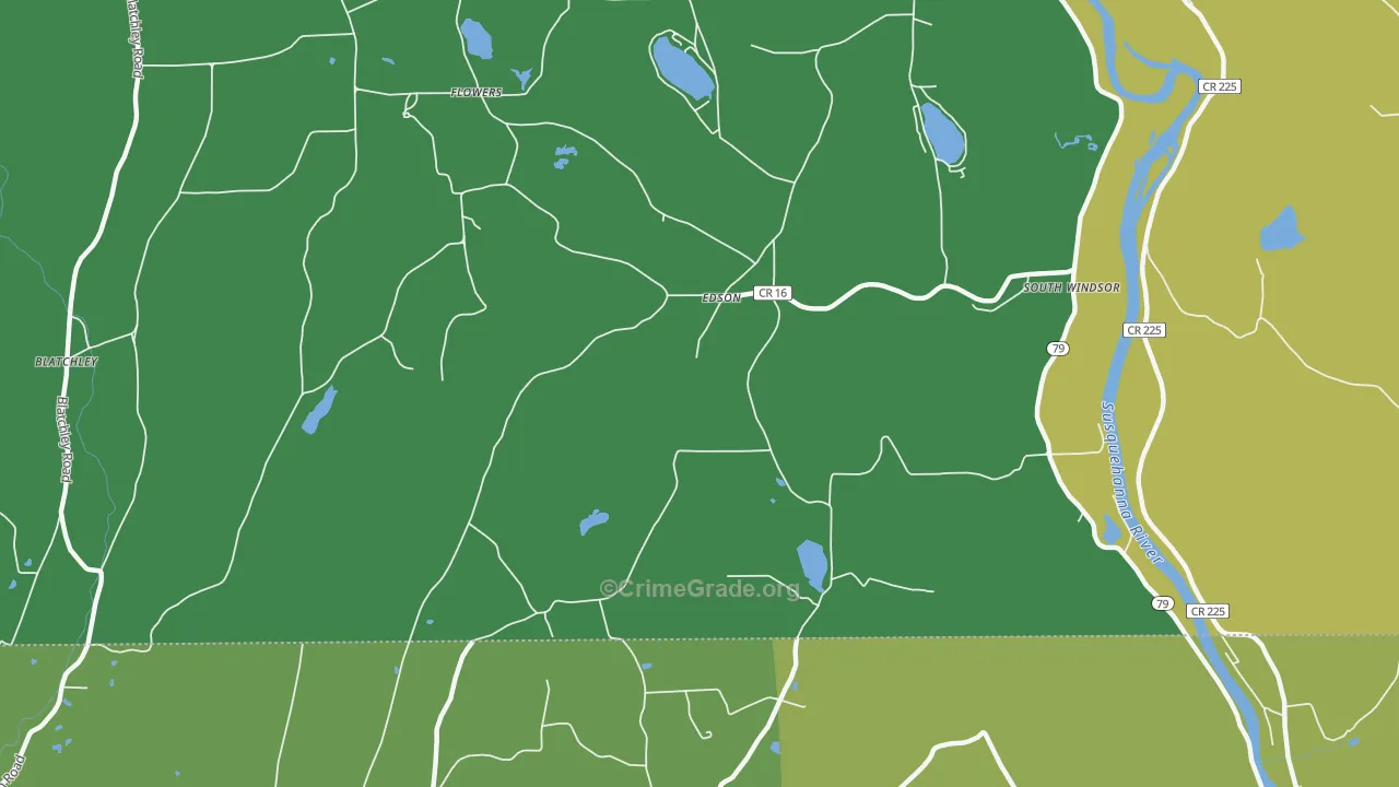 Edson, NY Map of Vandalism Rates