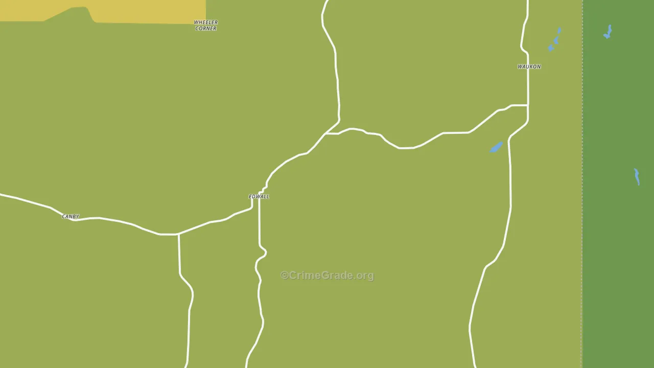 Edwall, WA Map of Vandalism Rates