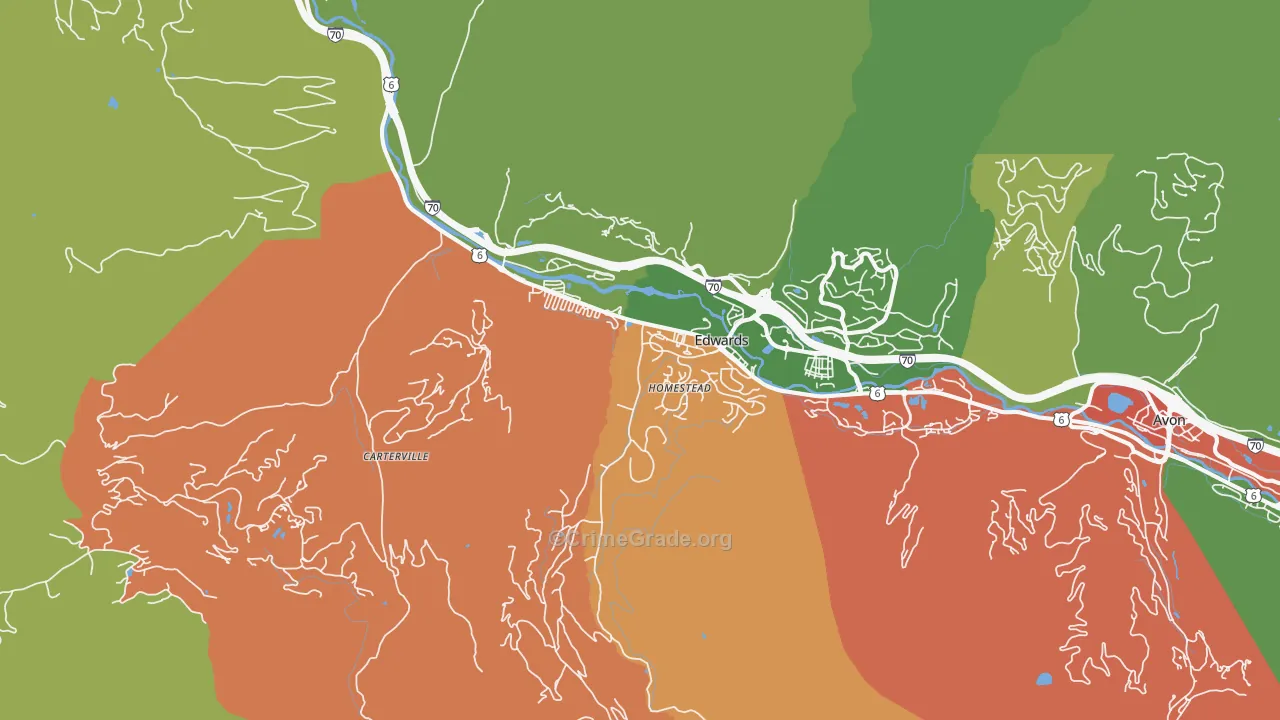 Edwards, CO Map of Vandalism Rates