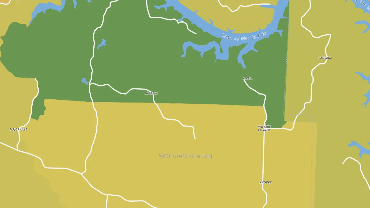 Edwards, MO Map of Vandalism Rates