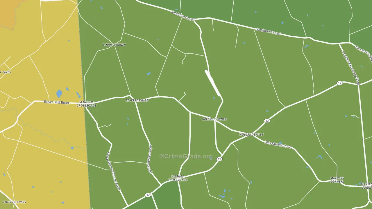 Edwardsville, DE Map of Vandalism Rates