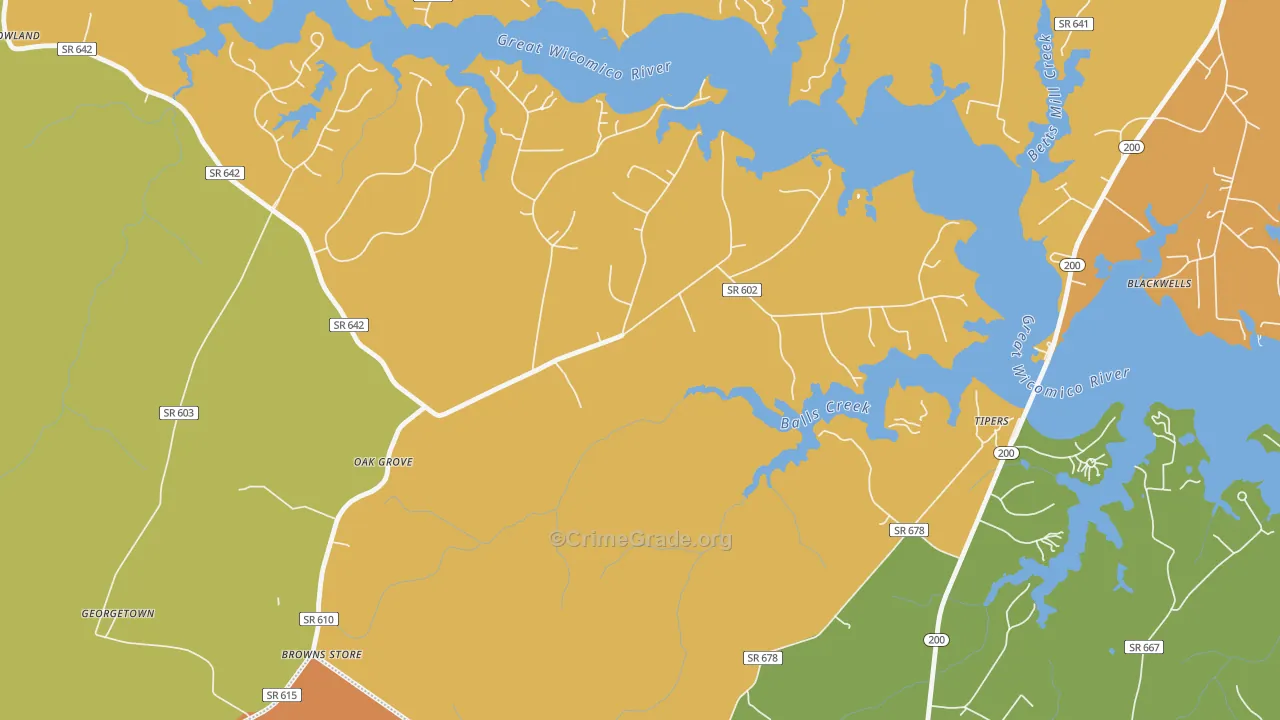Edwardsville, VA Map of Vandalism Rates