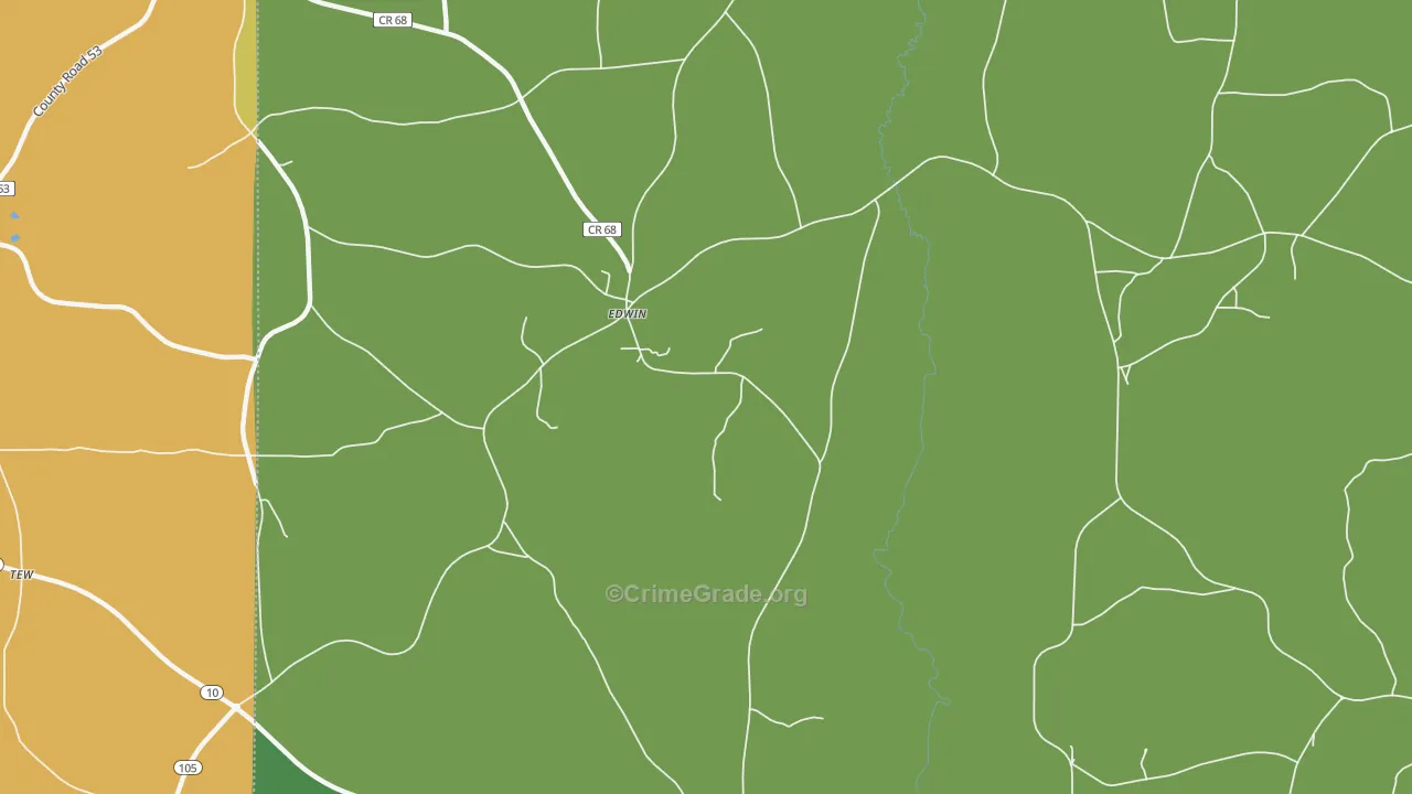 Edwin, AL Map of Vandalism Rates