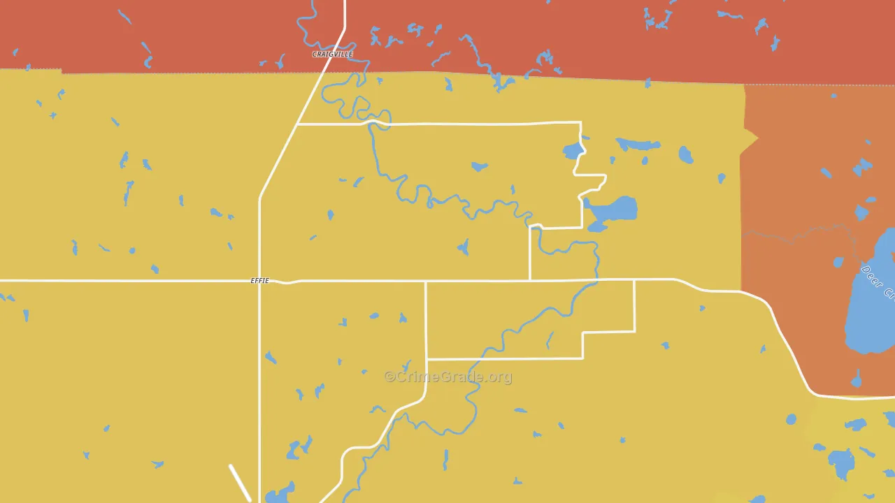 Effie, MN Map of Vandalism Rates