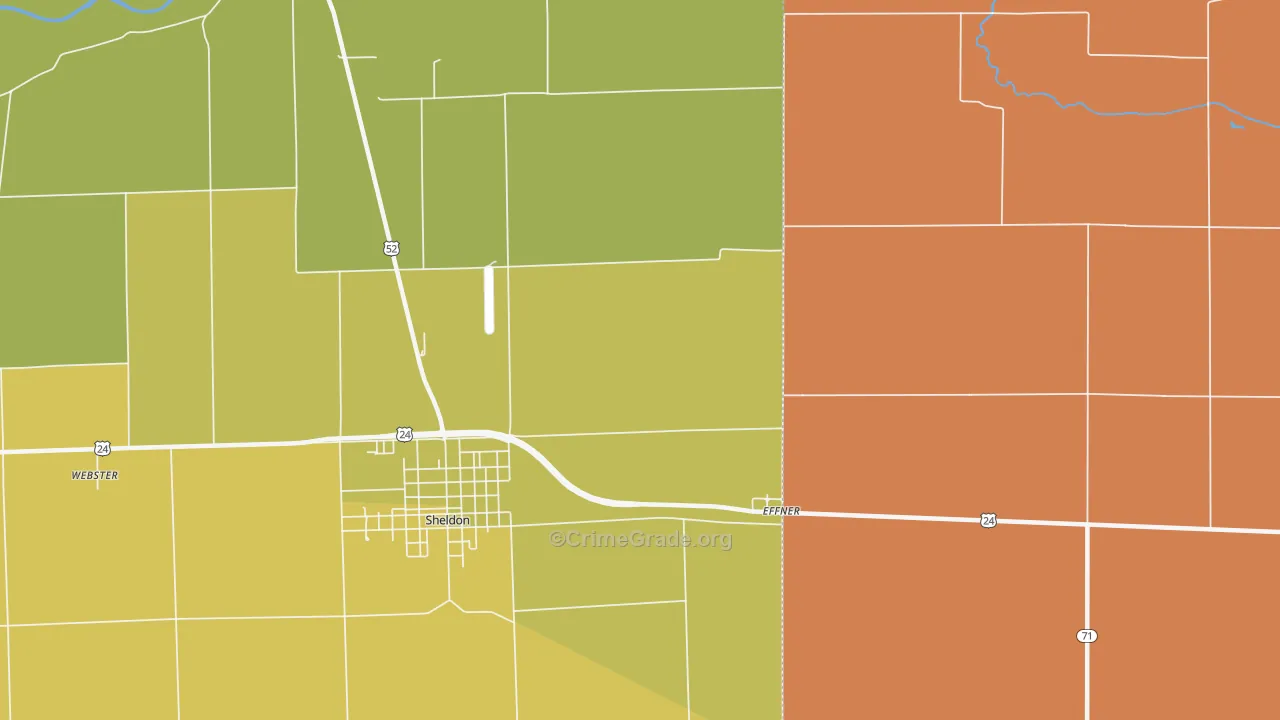 Effner, IL Map of Vandalism Rates
