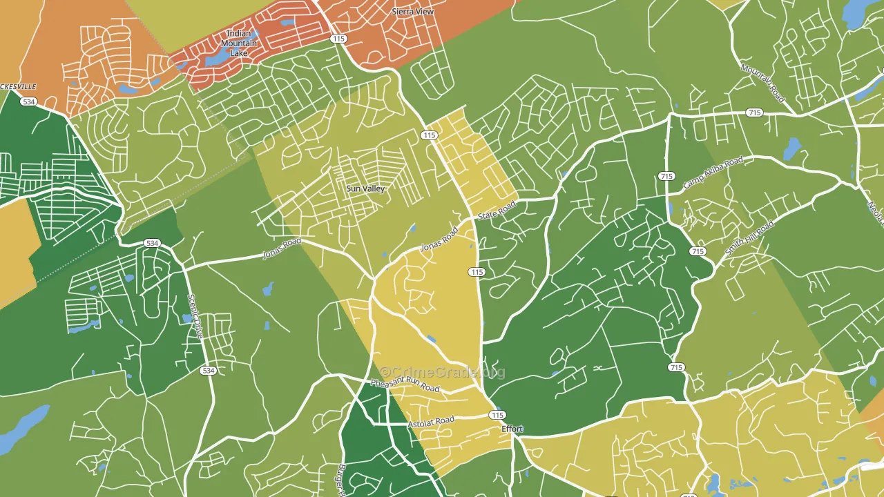 Effort, PA Map of Vandalism Rates