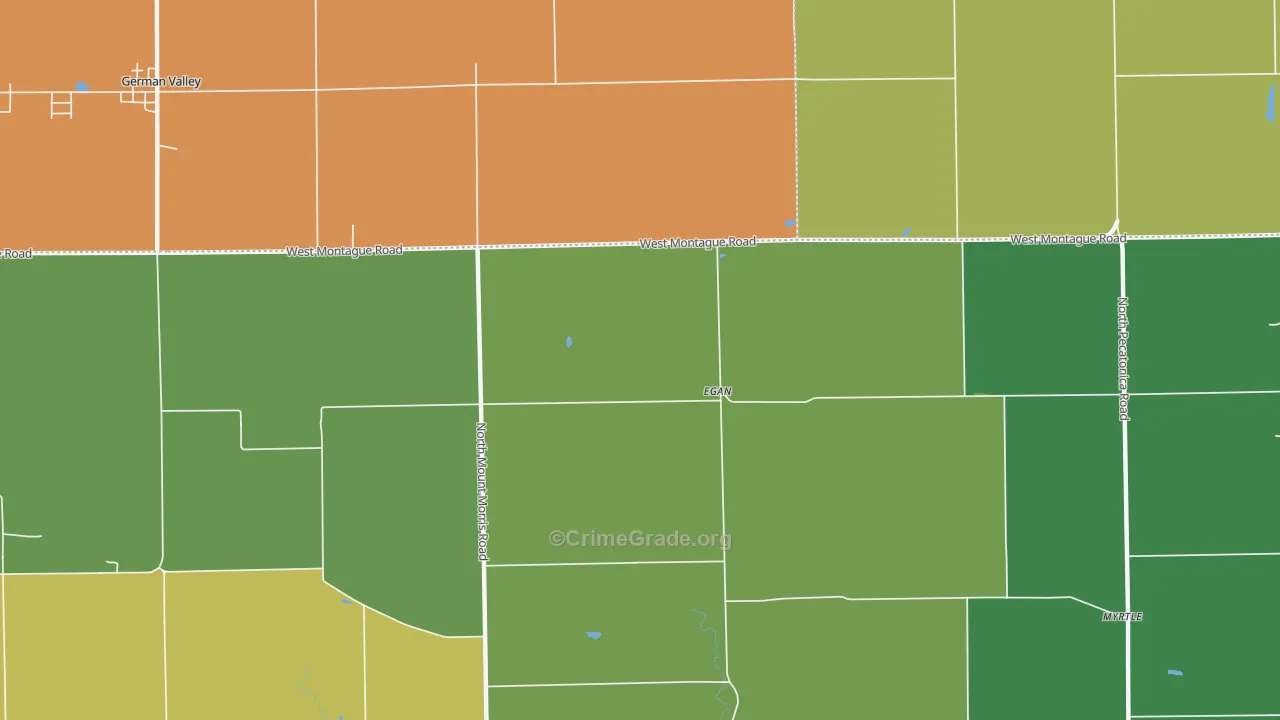 Egan, IL Map of Vandalism Rates