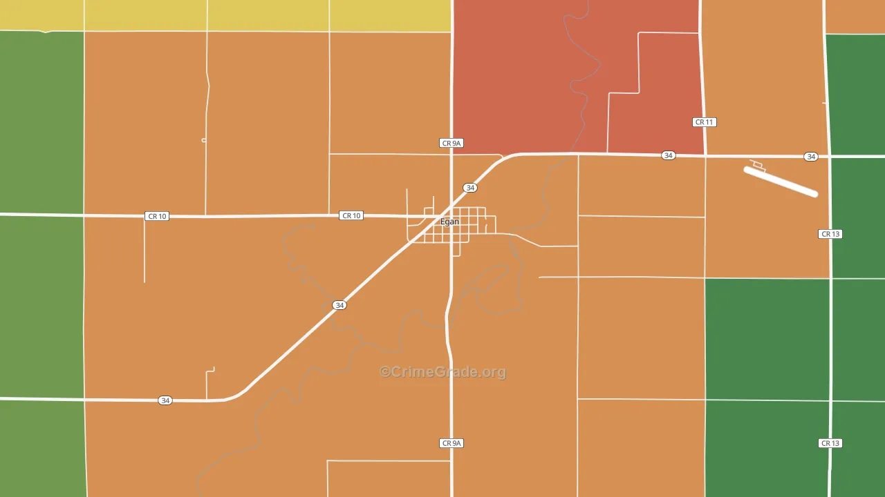 Egan, SD Map of Vandalism Rates