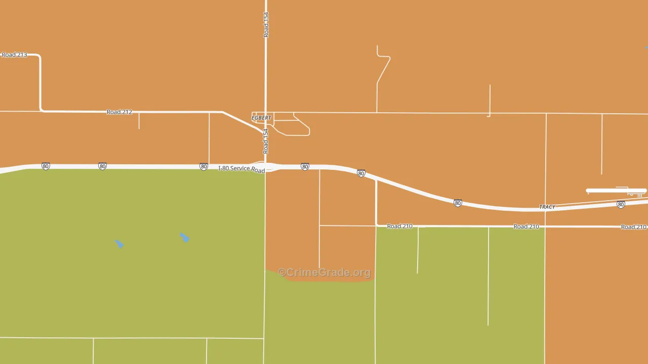 Egbert, WY Map of Vandalism Rates