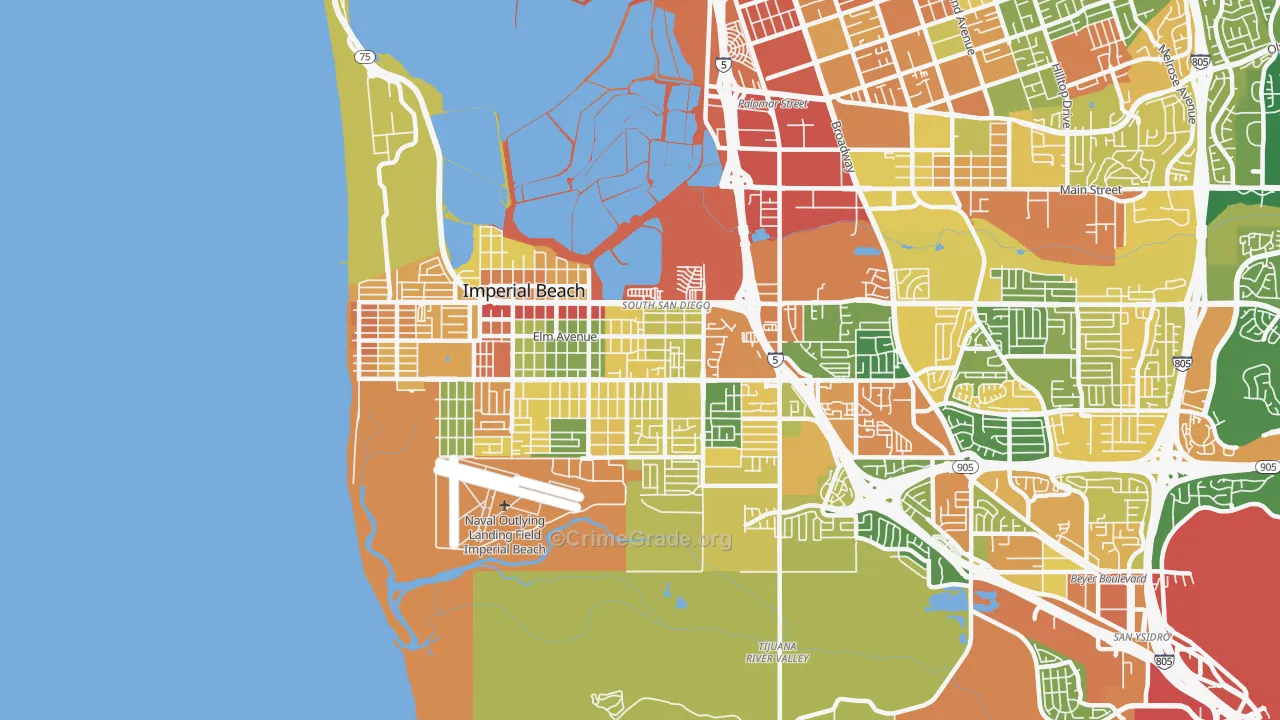 Egger Highlands, San Diego, CA Map of Vandalism Rates