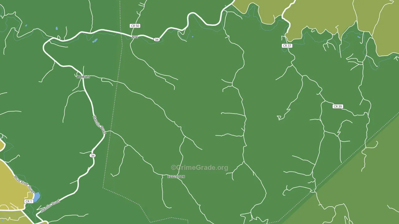 Eggleton, WV Map of Vandalism Rates