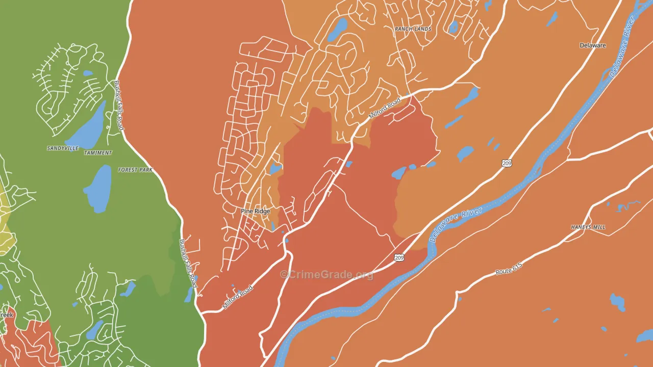 Egypt Mills, PA Map of Vandalism Rates