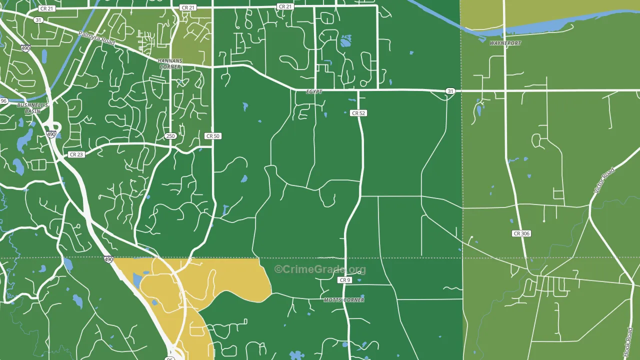 Egypt, NY Map of Vandalism Rates