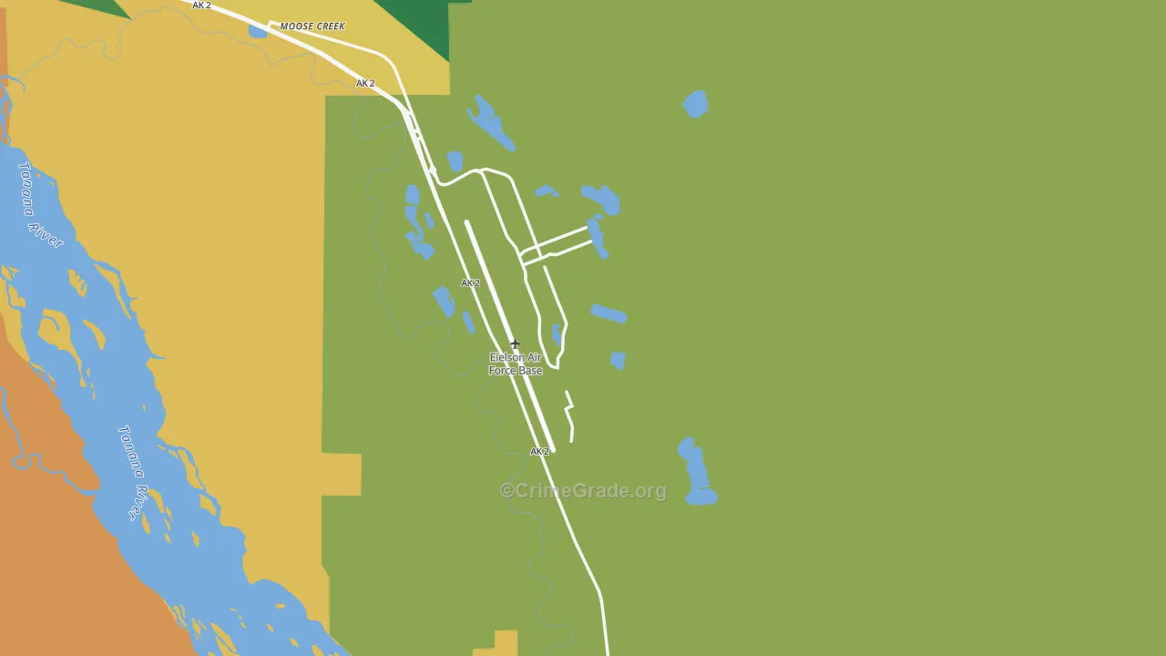 Eielson Afb, AK Map of Vandalism Rates