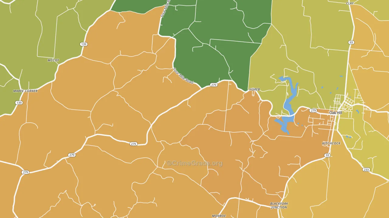 Eifort, OH Map of Vandalism Rates