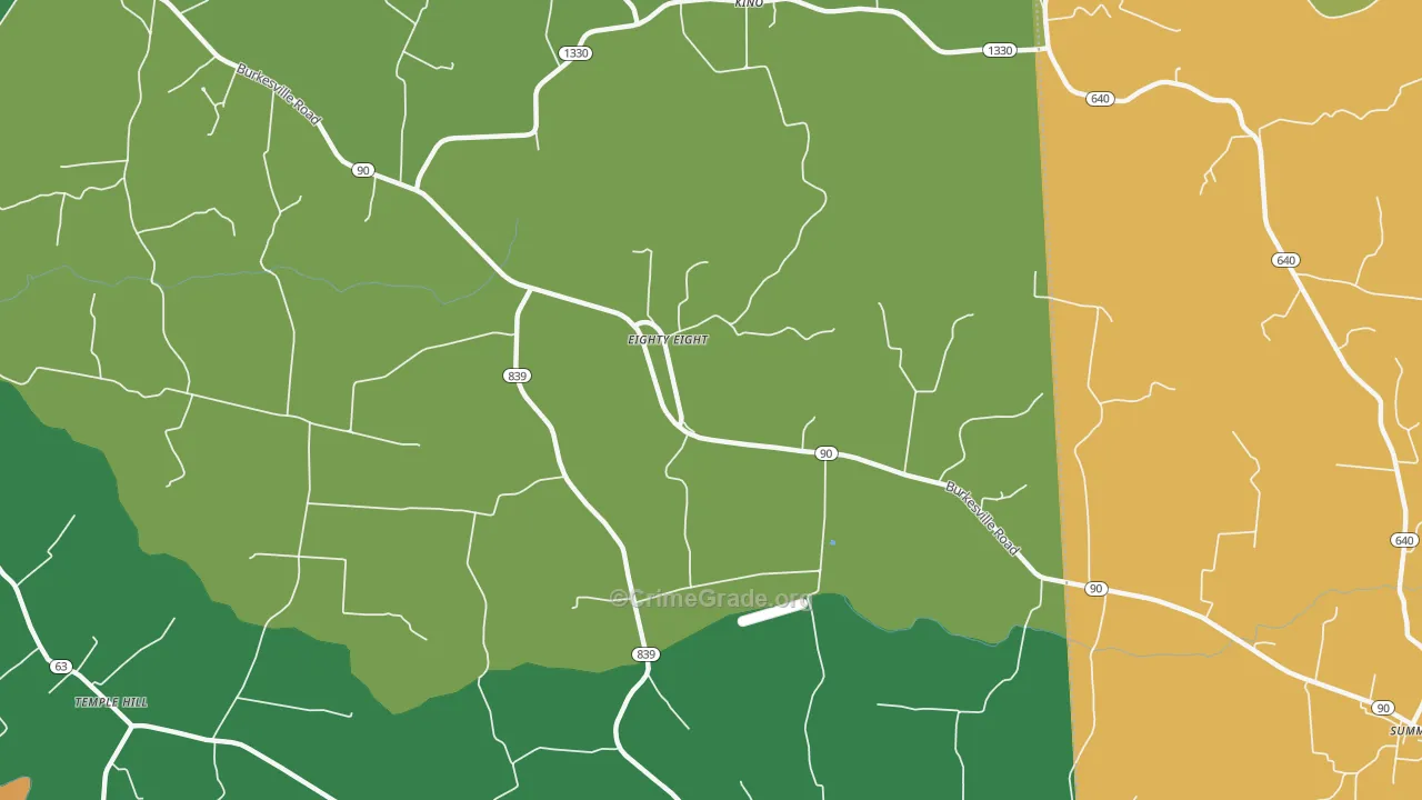 Eighty Eight, KY Map of Vandalism Rates