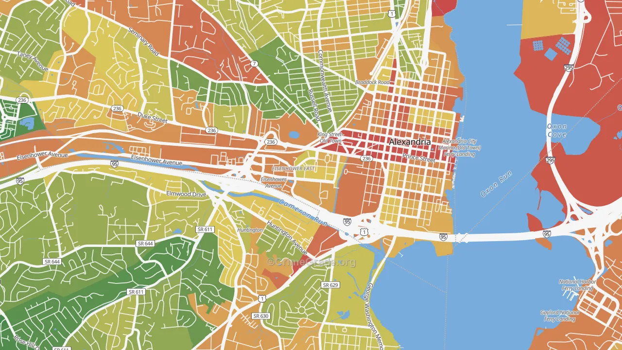 Eisenhower East, Alexandria, VA Map of Vandalism Rates