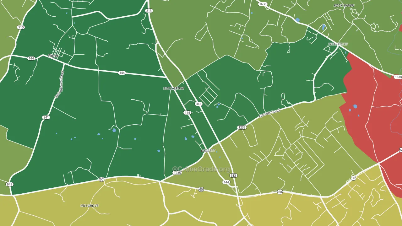 Ekron, KY Map of Vandalism Rates