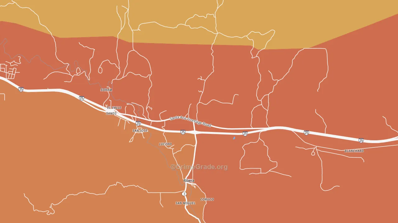 El Ancon, NM Map of Vandalism Rates