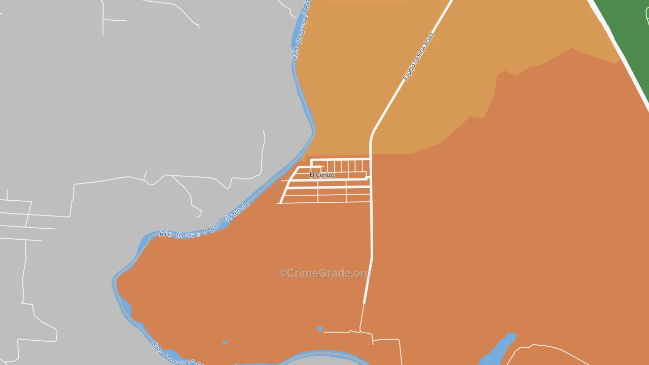 El Cenizo, TX Map of Vandalism Rates