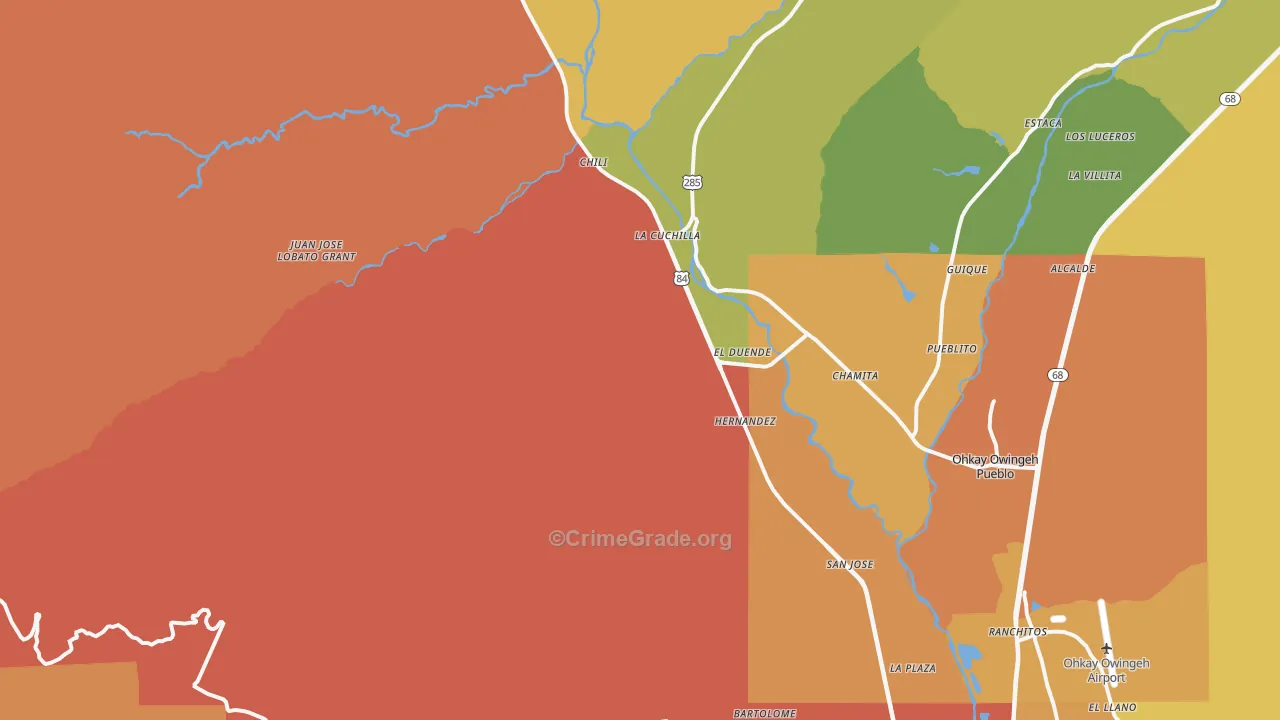 El Duende, NM Map of Vandalism Rates