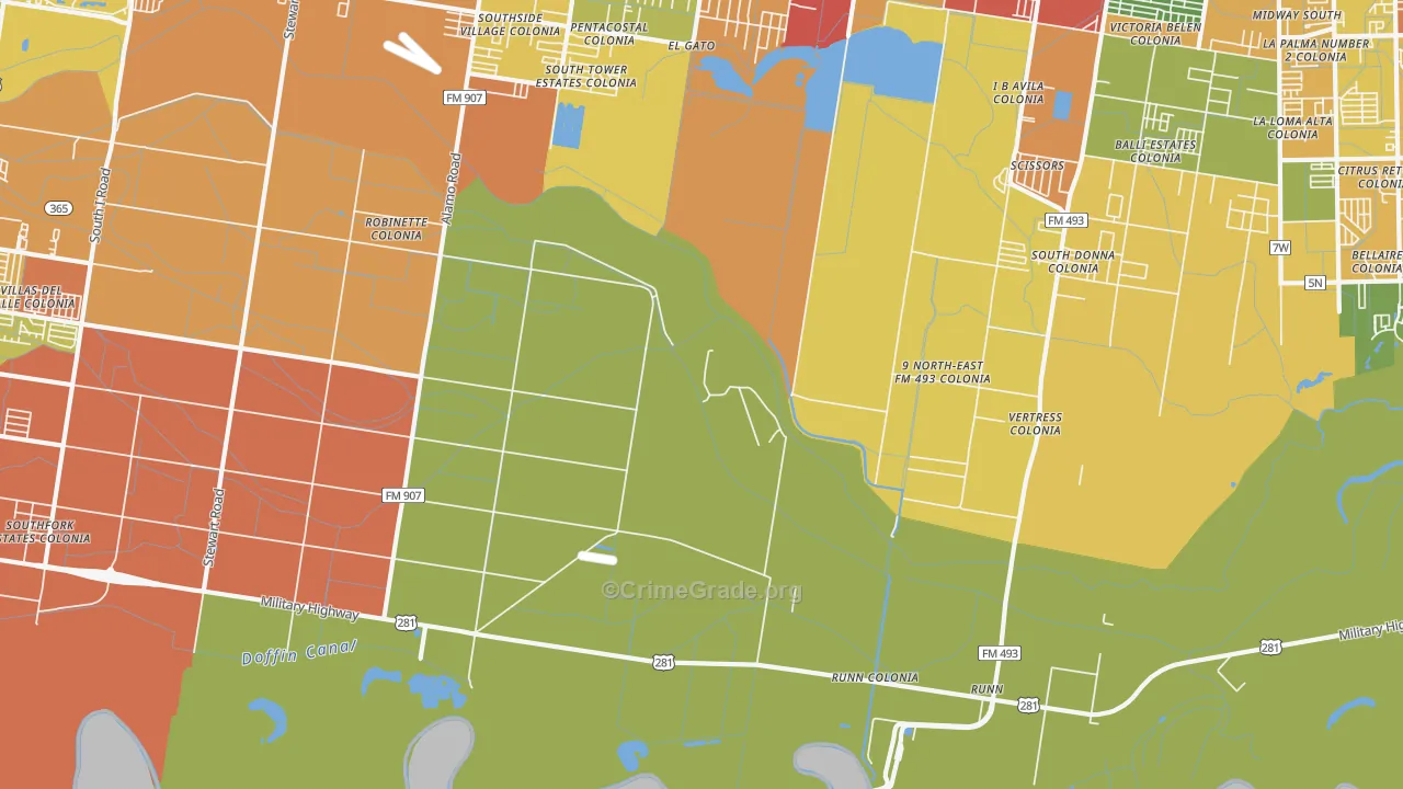 El Gato, TX Map of Vandalism Rates